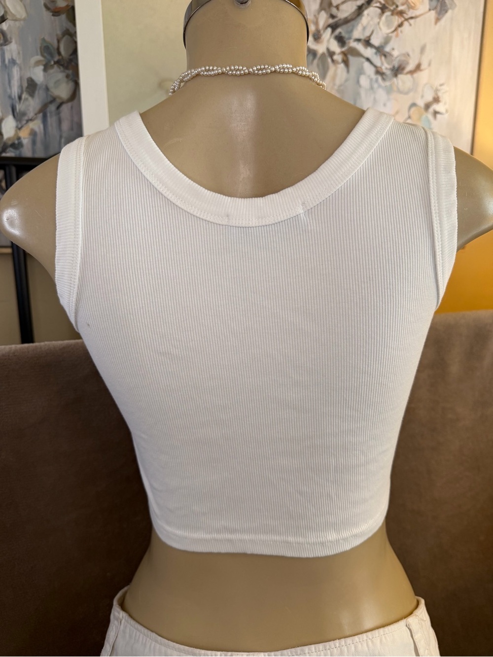Prada Ribbed Knit Crop Tank Top - Size S - Picture 4 of 8